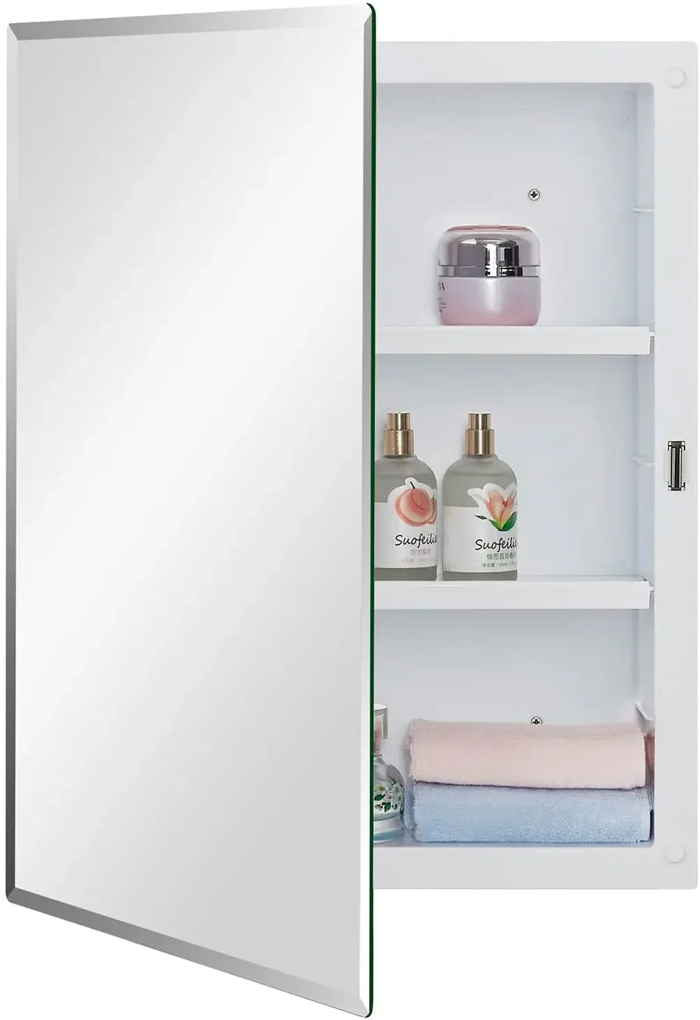 Bathroom Cabinet Mirror - Plastic Medicine Mirror Cabinet for Bathroom
