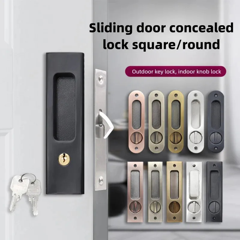 Home Bathroom Window - Durable Black Hook Sliding Door Lock