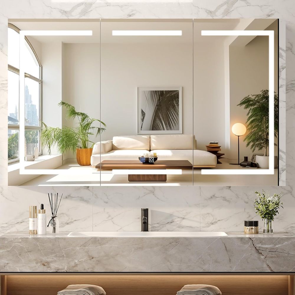 Bathroom Cabinet Mirror - Extra Large 60 x 36 Inch