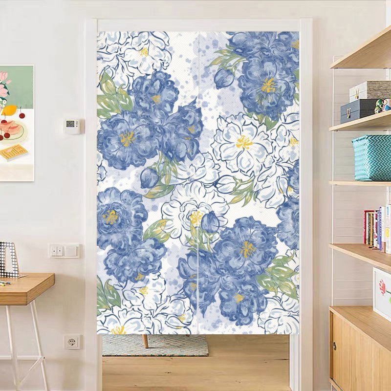 Japan Bathroom.Home - VIKAMA Botanical Print Half Door Curtain