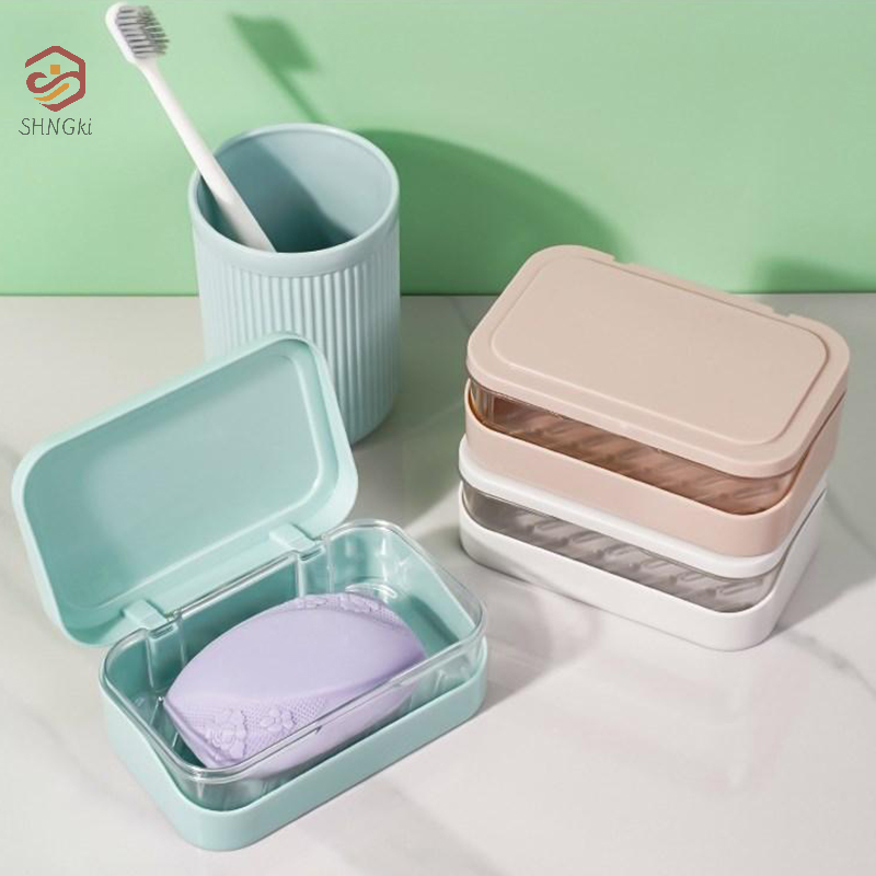 Jet Home Bathroom - 1pcs Bathroom Soap Dish With Lid