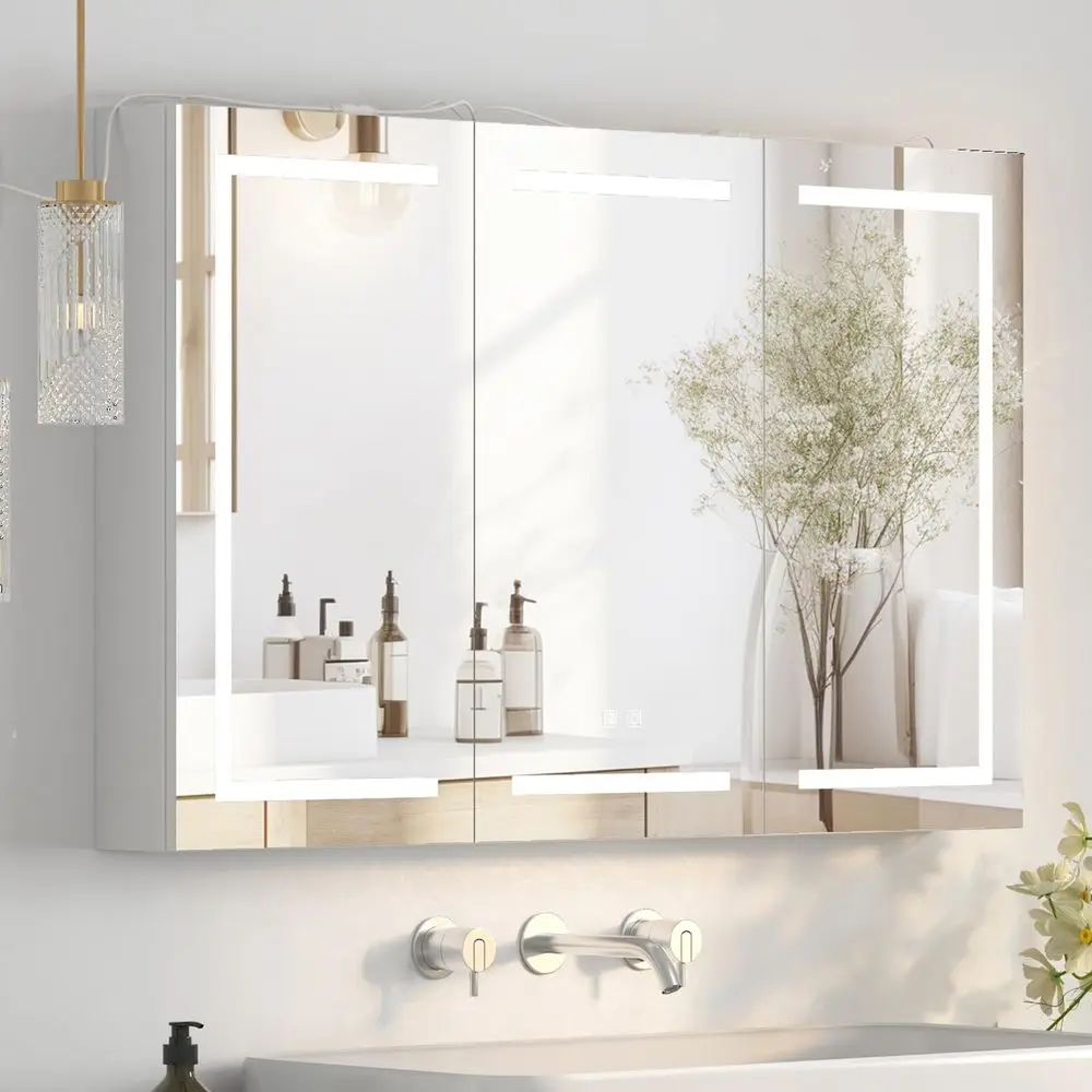 Bathroom Cabinet Mirror - Medicine Cabinet, LED Lighted Medicine Cabinets