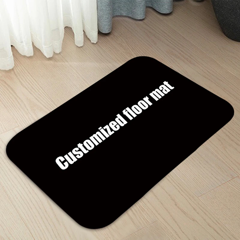 Home Bathroom Name - VIKAMA Custom Doormat Personalized Name Photo
