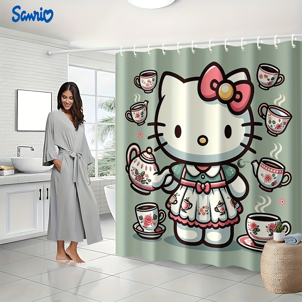 Home Bathroom Partition - Sanrio 1pc Hello Kitty Pattern Printed