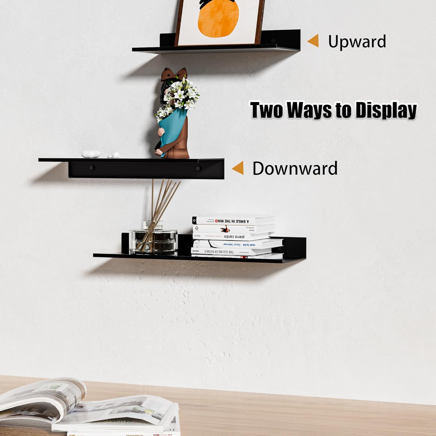 Metal Wall Shelf Bookshelf Wal - Home Bathroom Shelf recension och pris