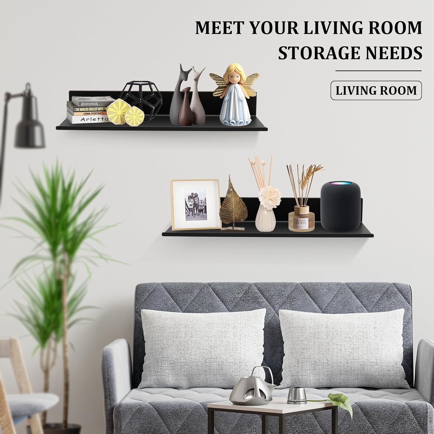 Metal Wall Shelf Bookshelf Wal - Home Bathroom Shelf recension och pris