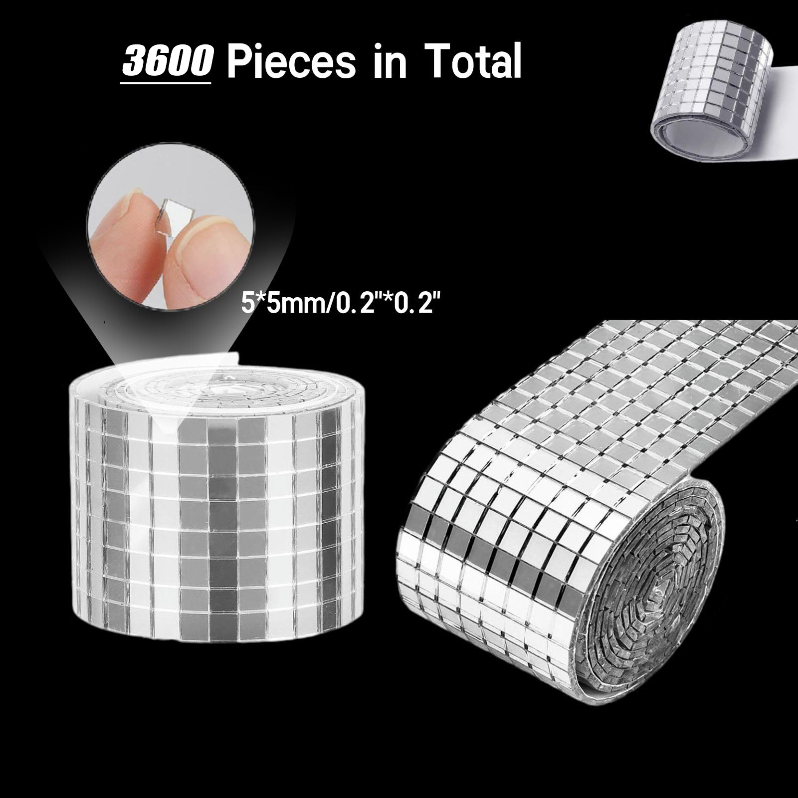 3600pcs 0.2inch Glass Mini Squ - Home Bathroom Tiles recension och pris