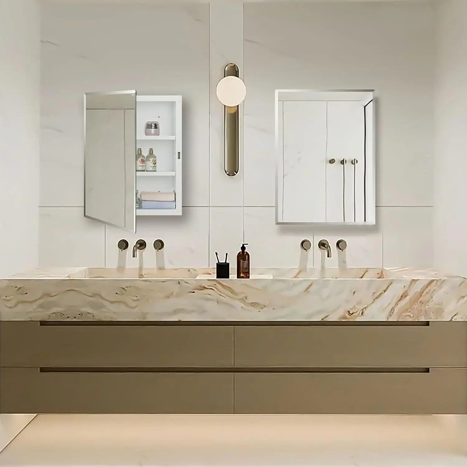 Plastic Medicine Mirror Cabine - Bathroom Cabinet Mirror recension och pris