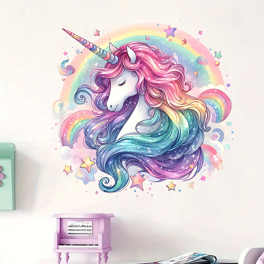 1Pc Charming Unicorn and Rainb - Home One Bathroom recension och pris