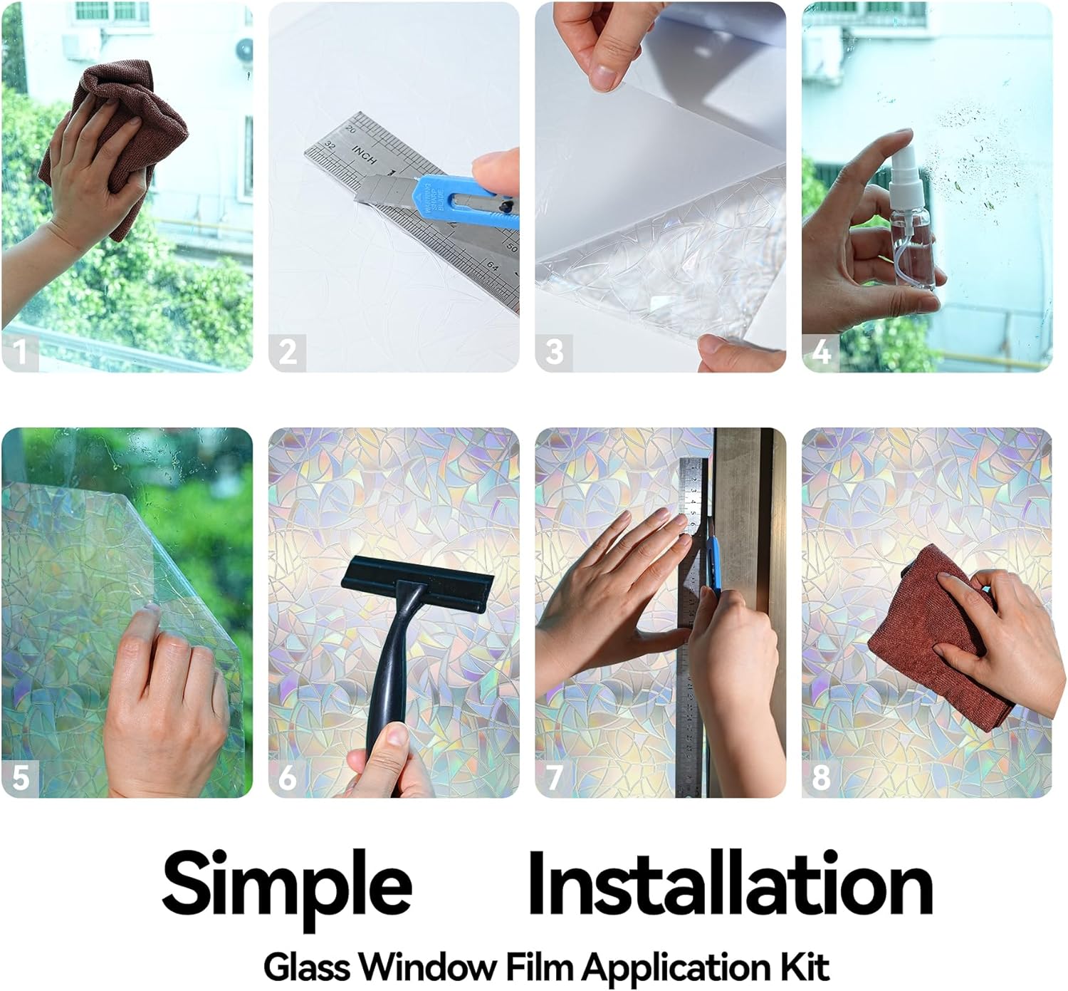 Rainbow Window Cling Privacy F - Home One Bathroom recension och pris
