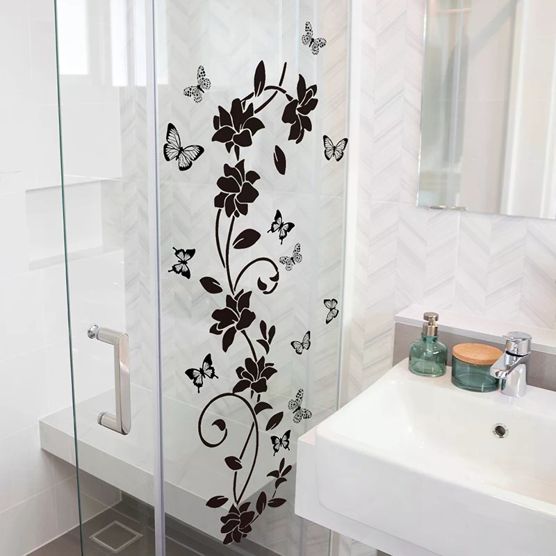 Black Floral Iris Vine Mirror  - Jet Home Bathroom recension och pris