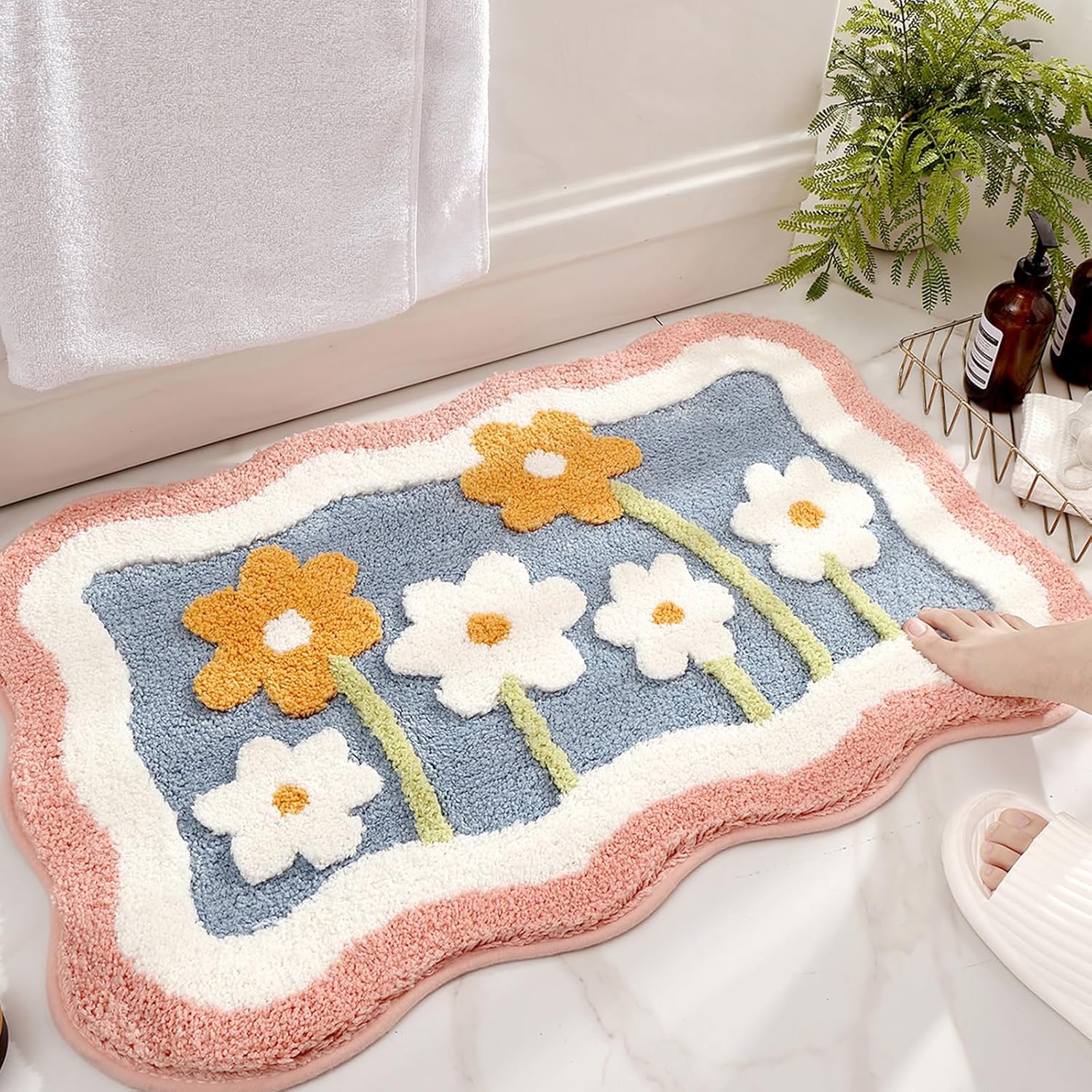 Bath Mat Non Slip Soft Faux Wo - Zara Home Bathroom Mat recension och pris