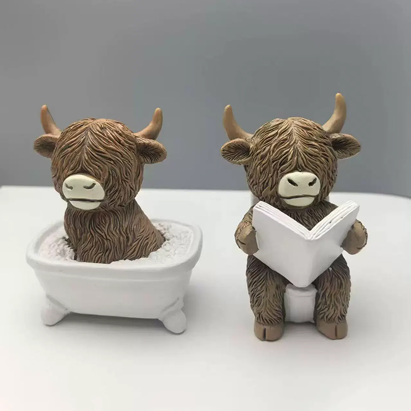 Cute Scottish Highland Cow Res - Jet Home Bathroom recension och pris