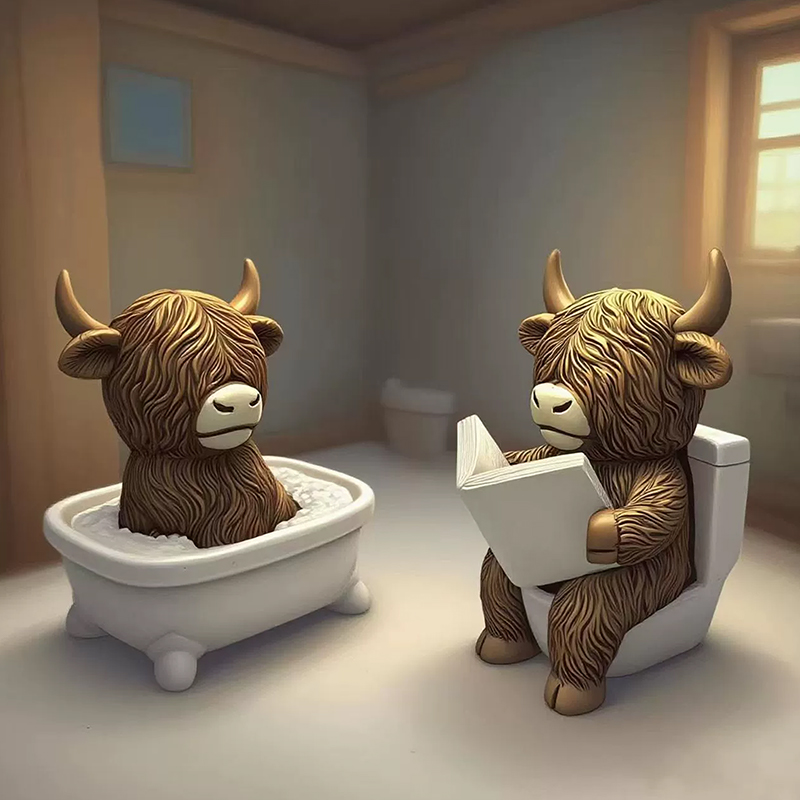 Cute Scottish Highland Cow Res - Jet Home Bathroom recension och pris