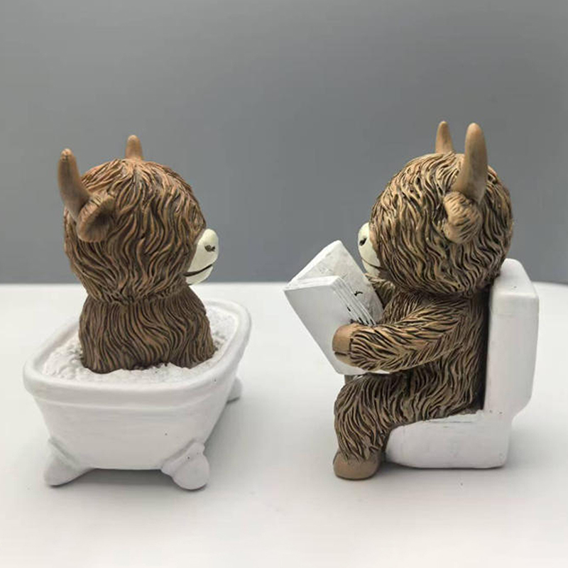 Cute Scottish Highland Cow Res - Jet Home Bathroom recension och pris