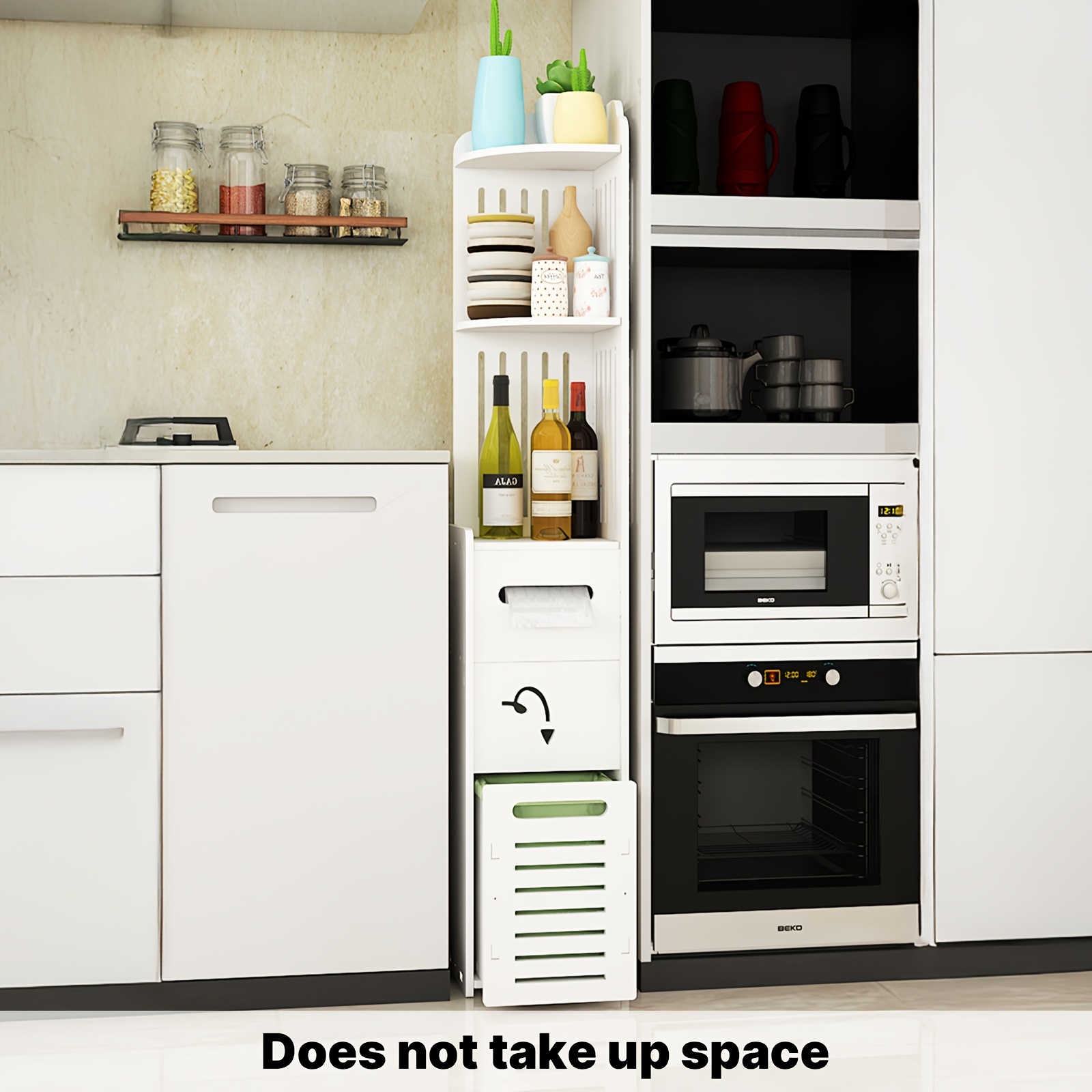 Space-Saving Bathroom Cabinet, - Toilet Paper Holder recension och pris