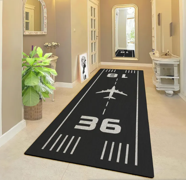 Airplane Runway Runner Rug Cot - Jet Home Bathroom recension och pris