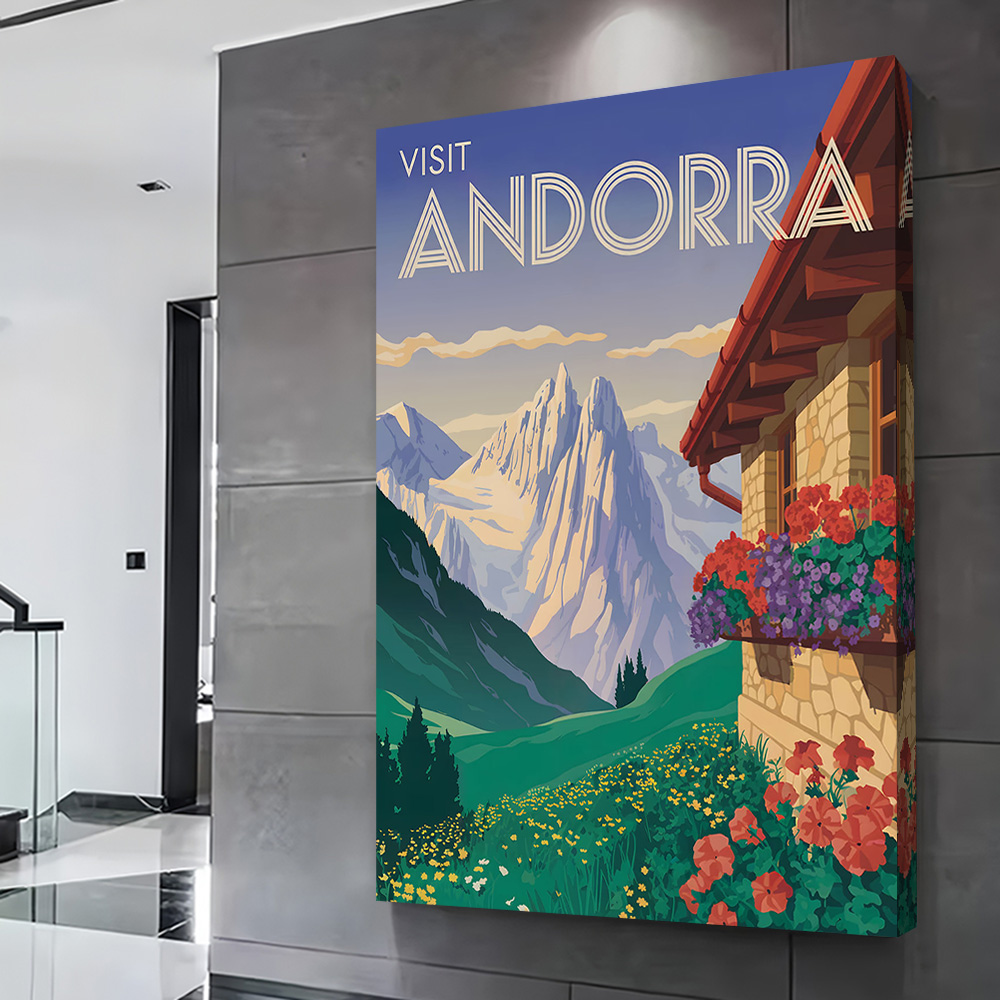 Visit Andorra Travel Poster Cu - Bathroom Home Visit recension och pris