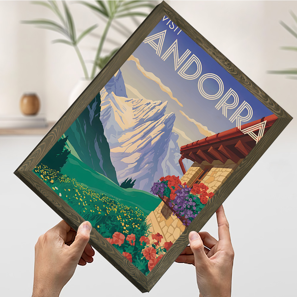 Visit Andorra Travel Poster Cu - Bathroom Home Visit recension och pris