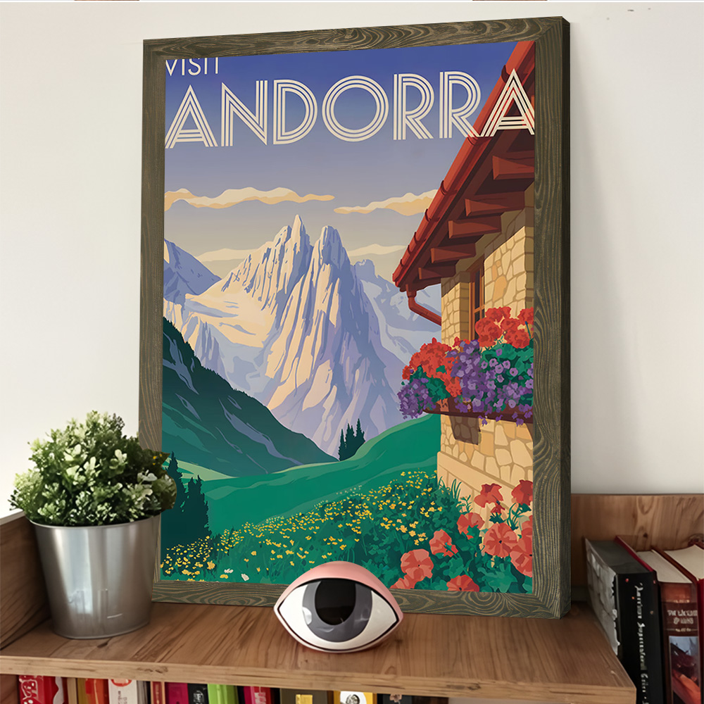 Visit Andorra Travel Poster Cu - Bathroom Home Visit recension och pris