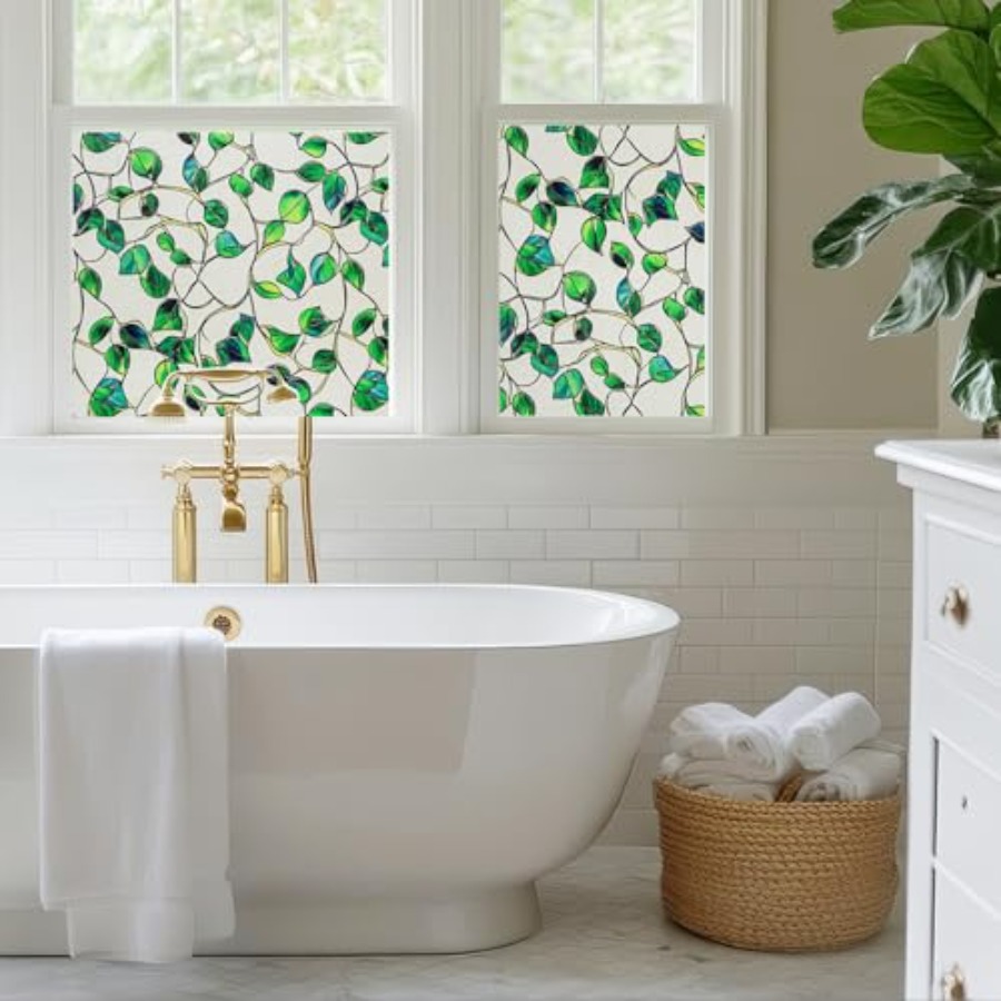 Frosted Glass Window Film Heat - Home Bathroom Window Tint recension och pris