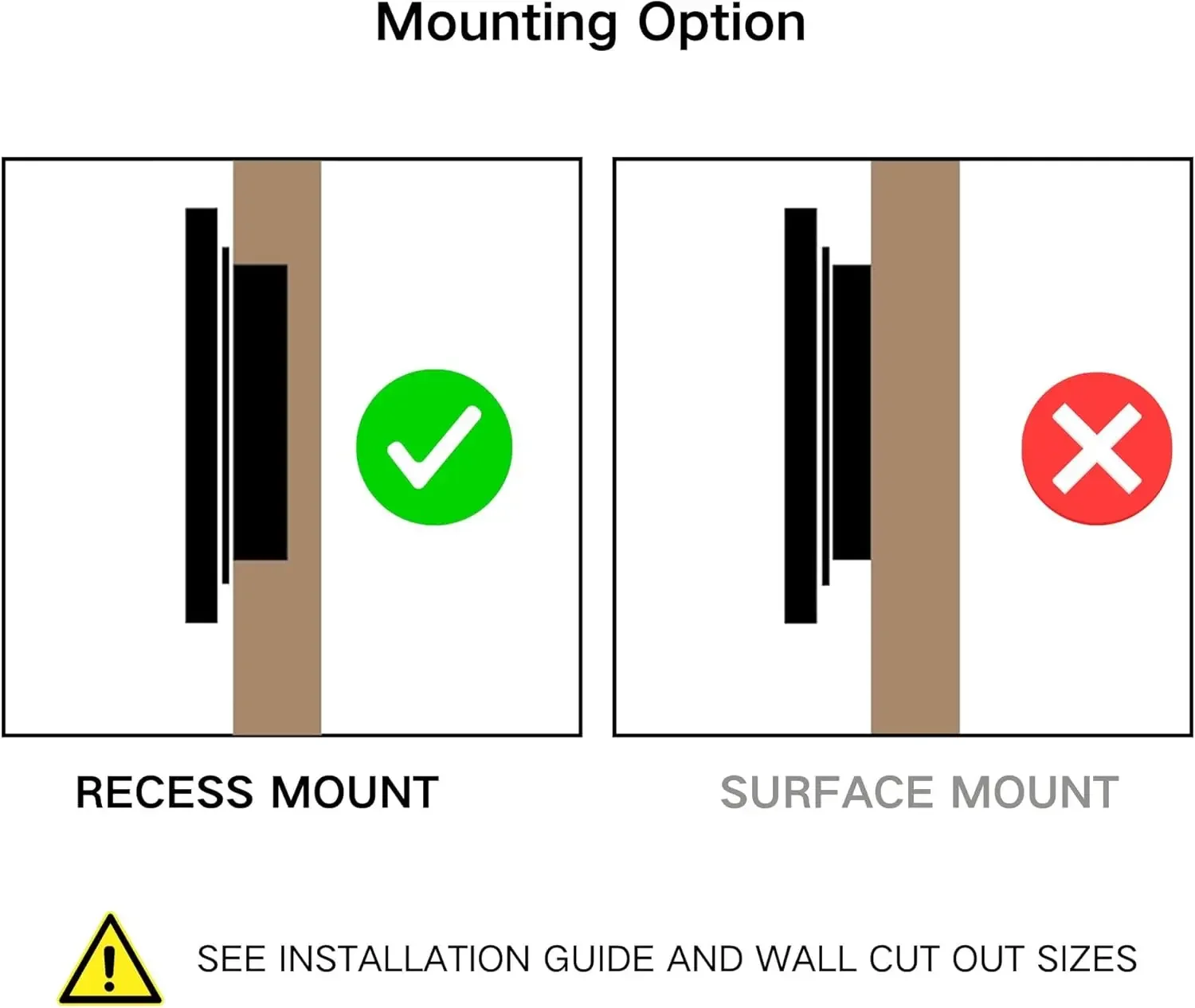 Farmhouse Matt Black Recessed  - Bathroom Cabinet Mirror recension och pris