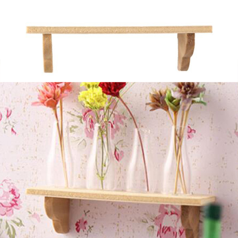 🛒1pcs 1:12 Dollhouse Wood Wall - Home Bathroom Shelf recension och pris