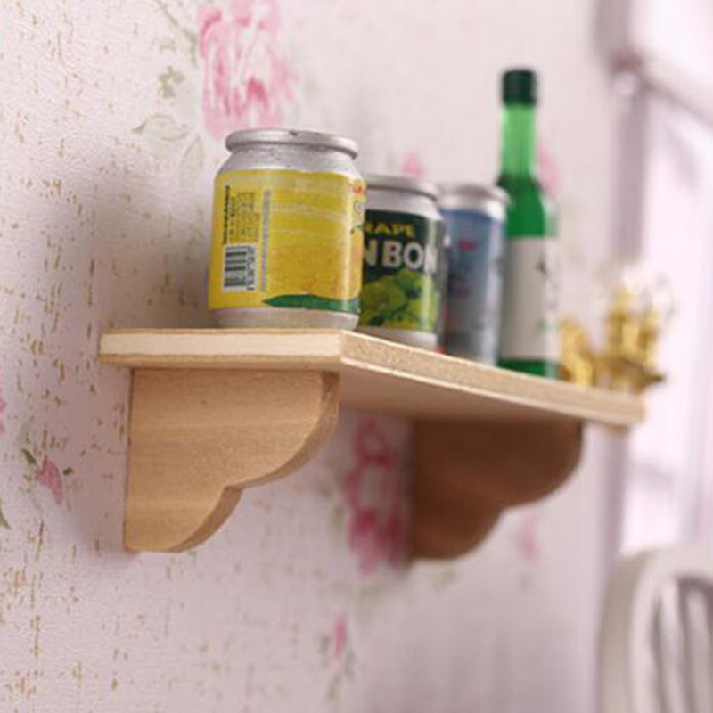 🛒1pcs 1:12 Dollhouse Wood Wall - Home Bathroom Shelf recension och pris
