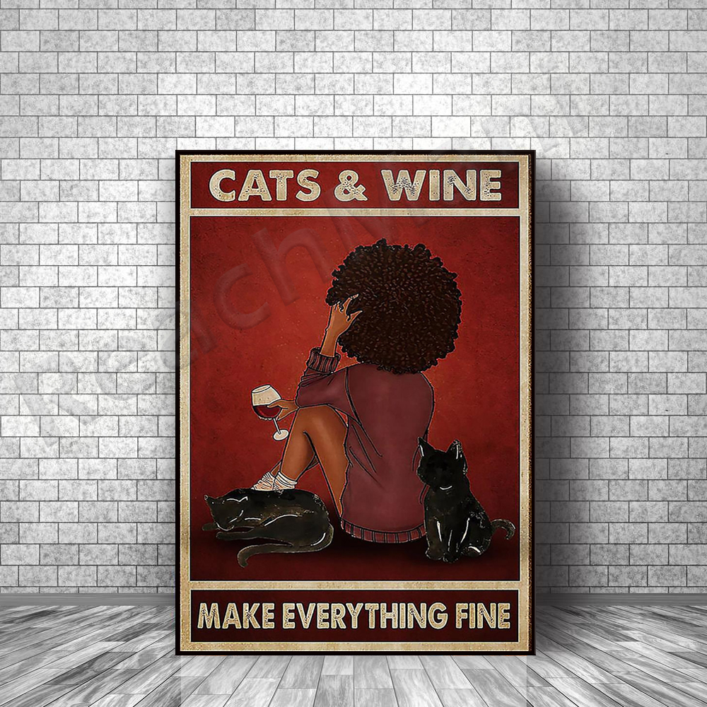 African girl cats and wine mak - Home Goods Bathroom Mirrors recension och pris