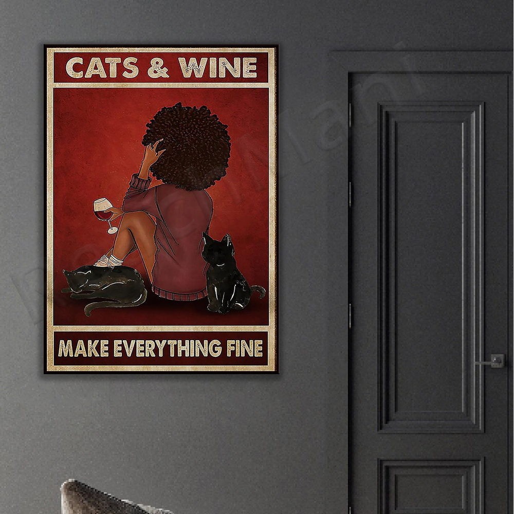 African girl cats and wine mak - Home Goods Bathroom Mirrors recension och pris