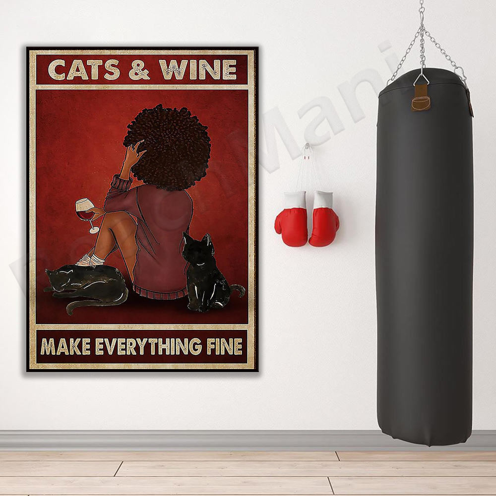 African girl cats and wine mak - Home Goods Bathroom Mirrors recension och pris