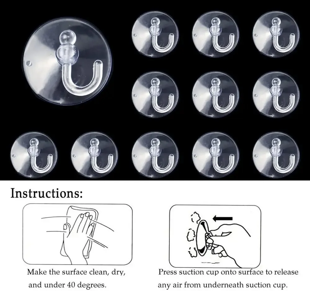 10/5Pcs Suction Cup Hooks Stro - Home Bathroom Window recension och pris