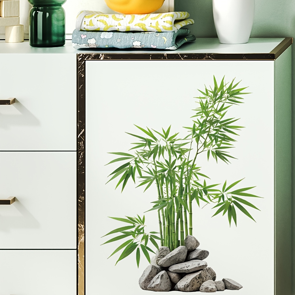 Watercolor Green Bamboo Leaf P - Home Bathroom Tiles recension och pris