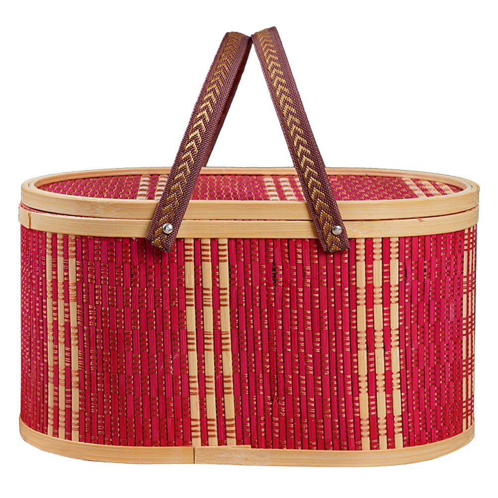 Portable Oval Bamboo Storage B - Home Bathroom Organizer recension och pris