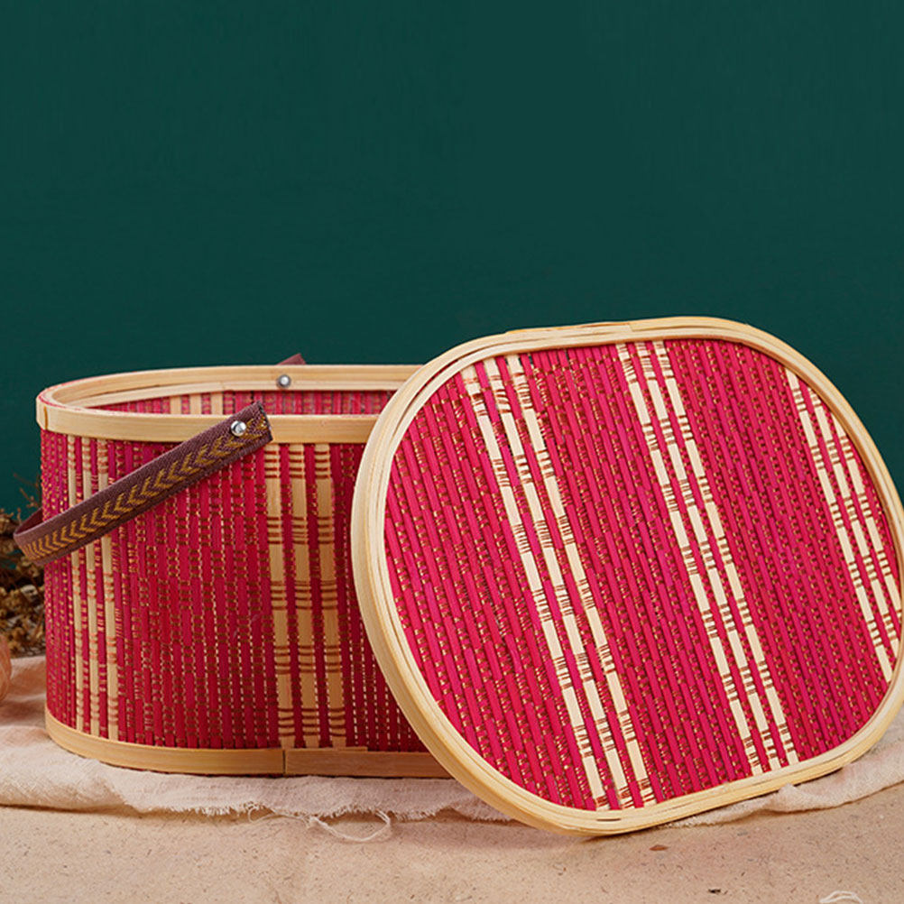 Portable Oval Bamboo Storage B - Home Bathroom Organizer recension och pris