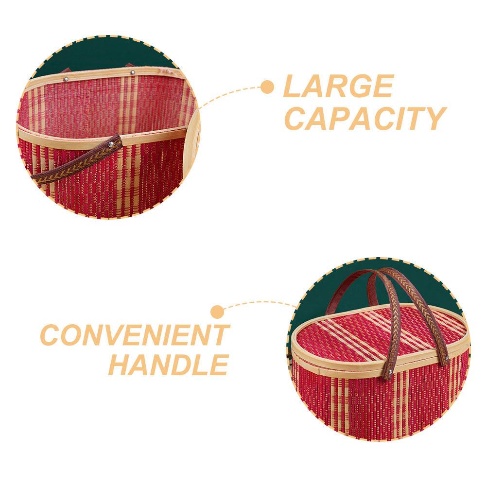 Portable Oval Bamboo Storage B - Home Bathroom Organizer recension och pris
