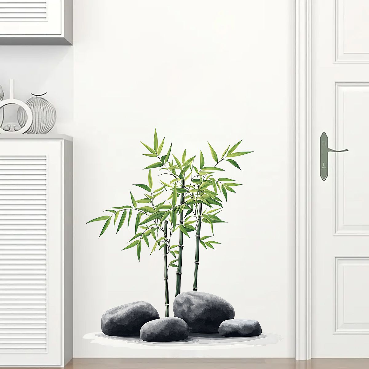 Ink Bamboo Wall Sticker Bathro - Home Bathroom Tiles recension och pris