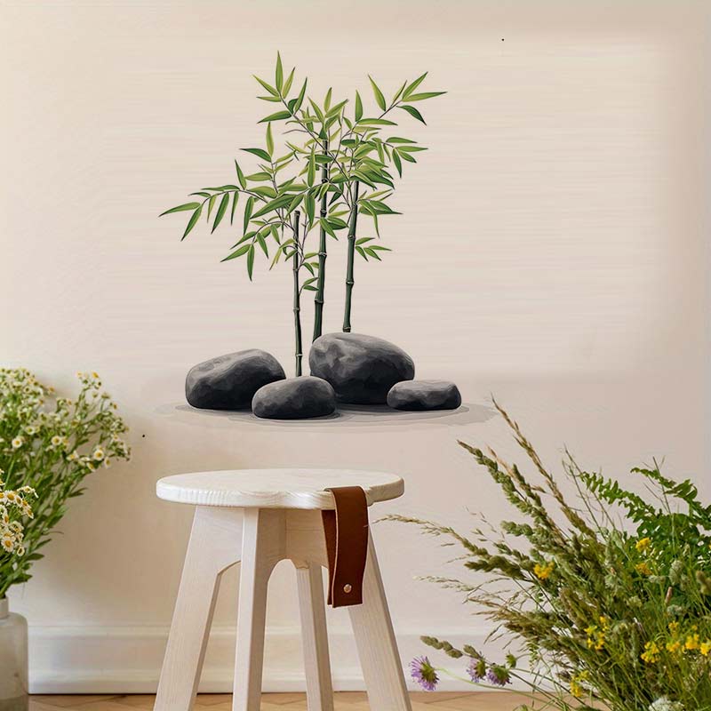 Ink Bamboo Wall Sticker Bathro - Home Bathroom Tiles recension och pris