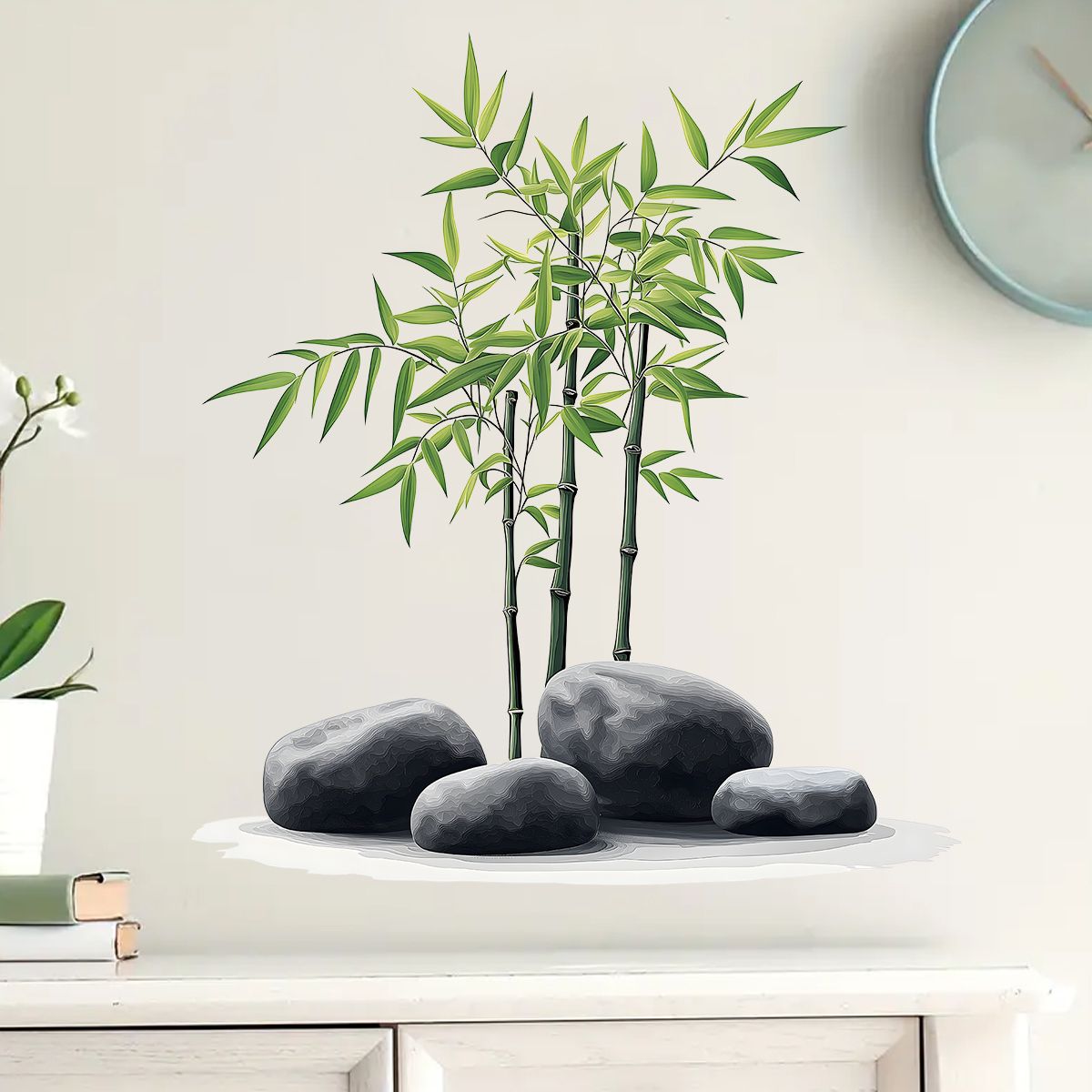 Ink Bamboo Wall Sticker Bathro - Home Bathroom Tiles recension och pris