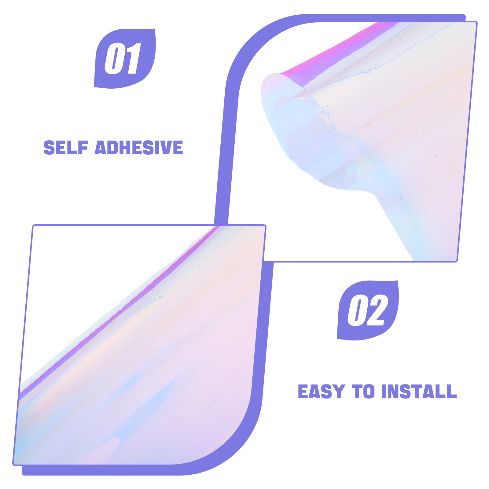 Holographic Rainbow Window Fil - Home Bathroom Window Tint recension och pris