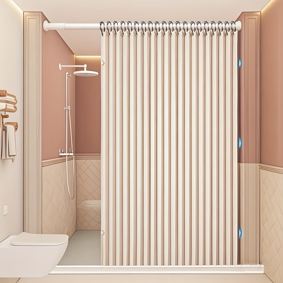 Fashionable Foldable Double-Si - Home Bathroom Partition recension och pris
