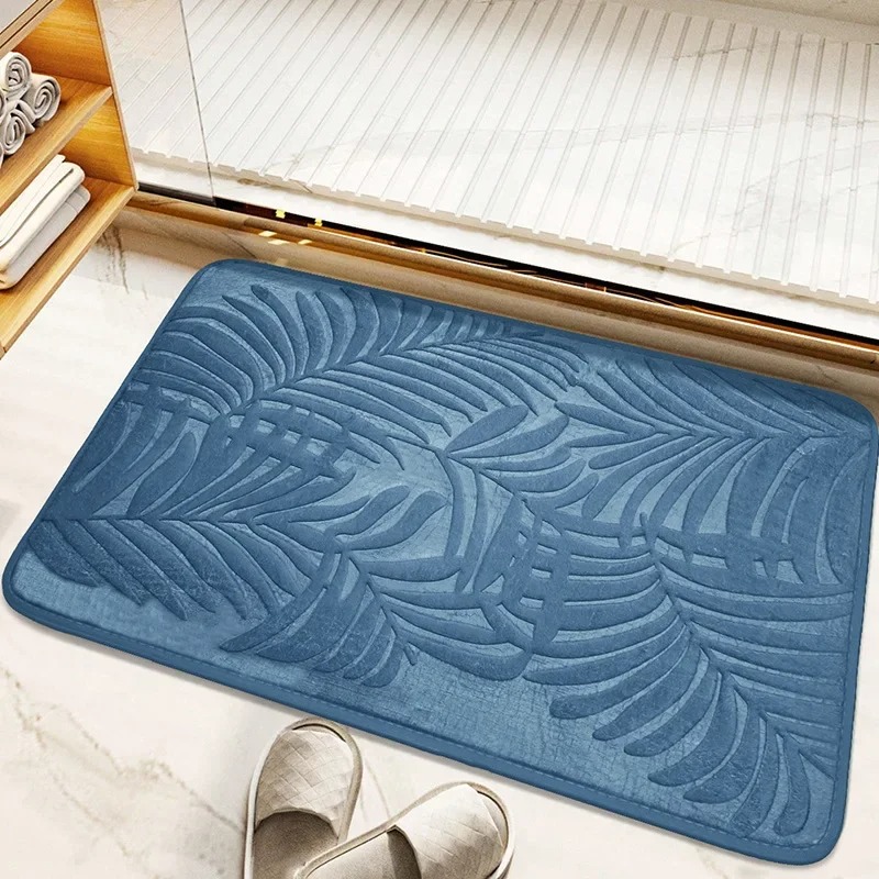 Embossed Palm Leaf Plant Print - Zara Home Bathroom Mat recension och pris