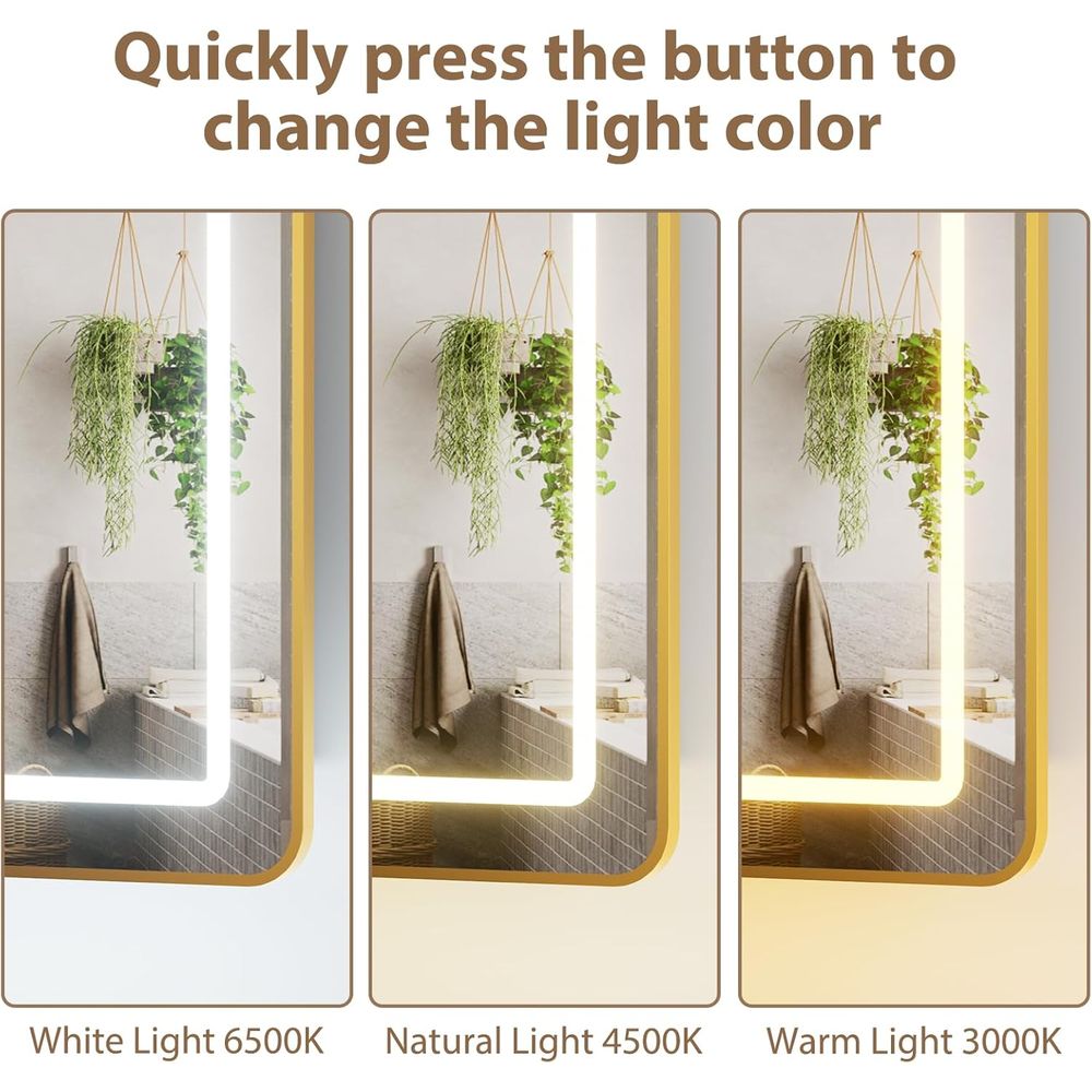 Illuminated Bathroom Mirror Ca - Home Bathroom Shelf recension och pris