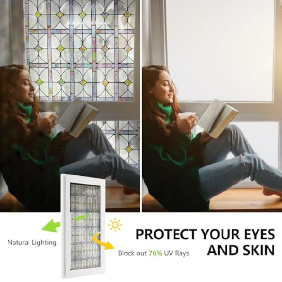 3D Stained Glass Window Film,  - Home Bathroom Window recension och pris