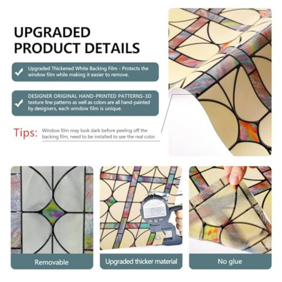 3D Stained Glass Window Film,  - Home Bathroom Window recension och pris