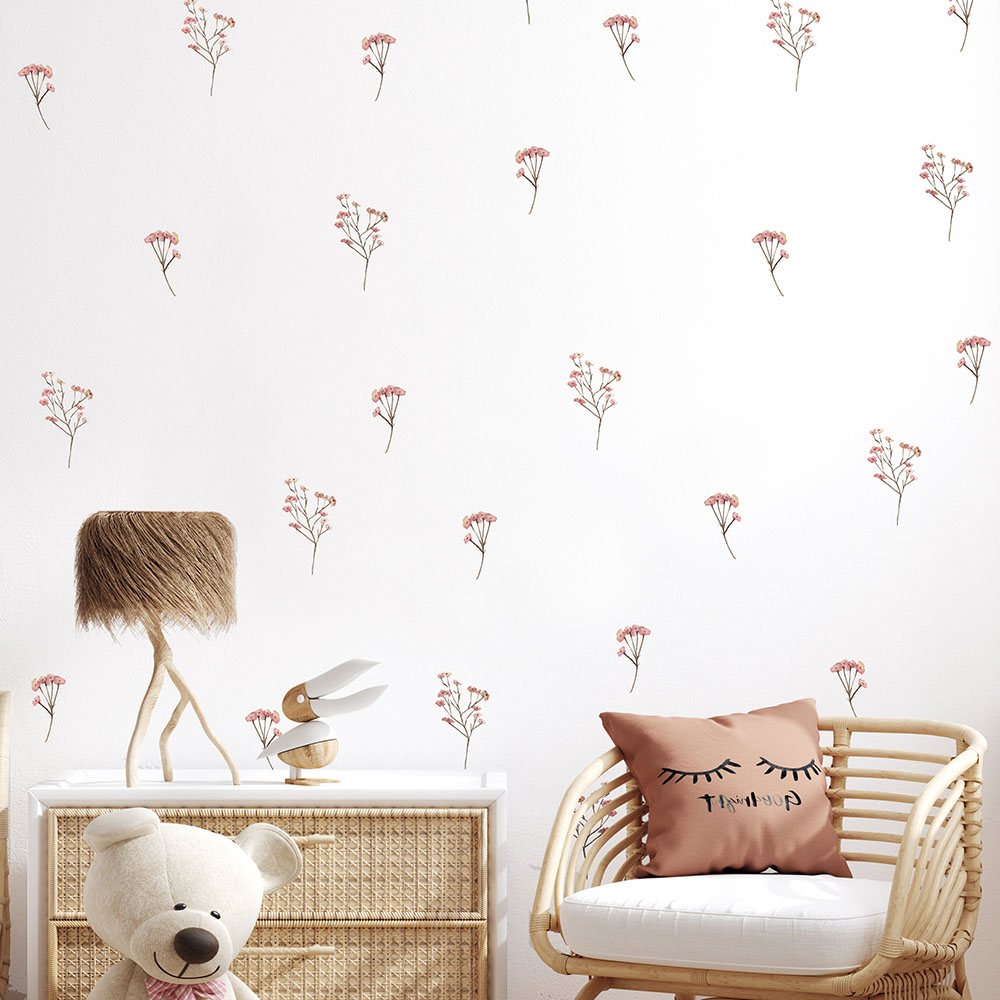 Pink  Watercolor Flower Wall S - Home Bathroom Tiles recension och pris