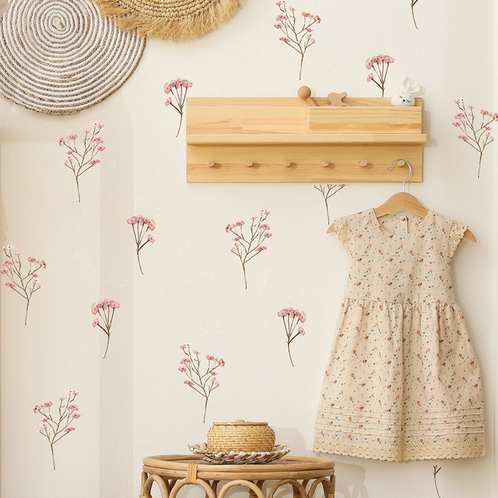 Pink  Watercolor Flower Wall S - Home Bathroom Tiles recension och pris