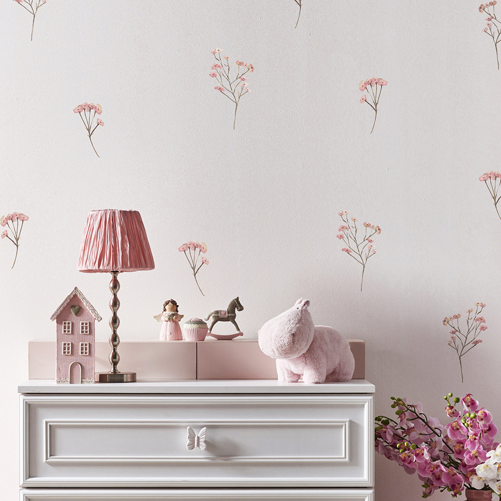 Pink  Watercolor Flower Wall S - Home Bathroom Tiles recension och pris