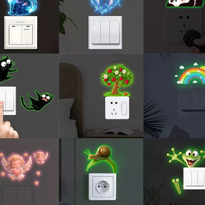 Glow-In-The-Dark Switch Sticke - Jet Home Bathroom recension och pris