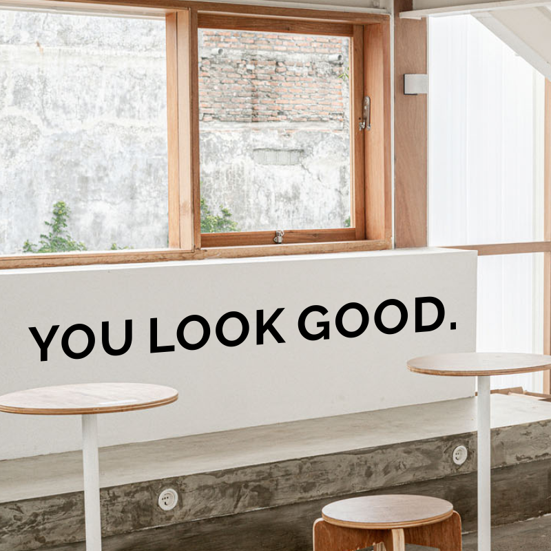 You Look Good Mirror Wall Stic - Home Goods Bathroom Mirrors recension och pris
